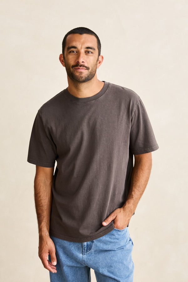 Essential Heavyweight Ss T-Shirt Vintage Black