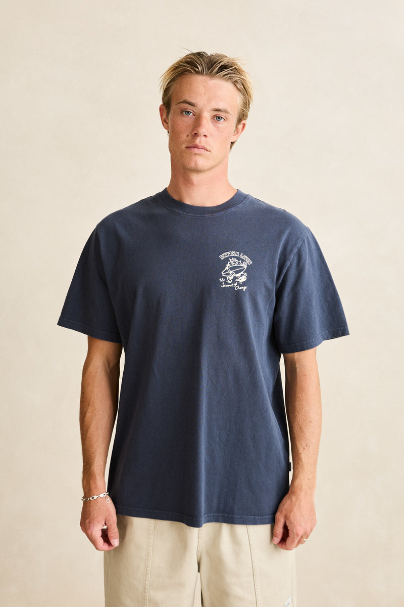 Peace Sun Vintage Ss T-Shirt Navy