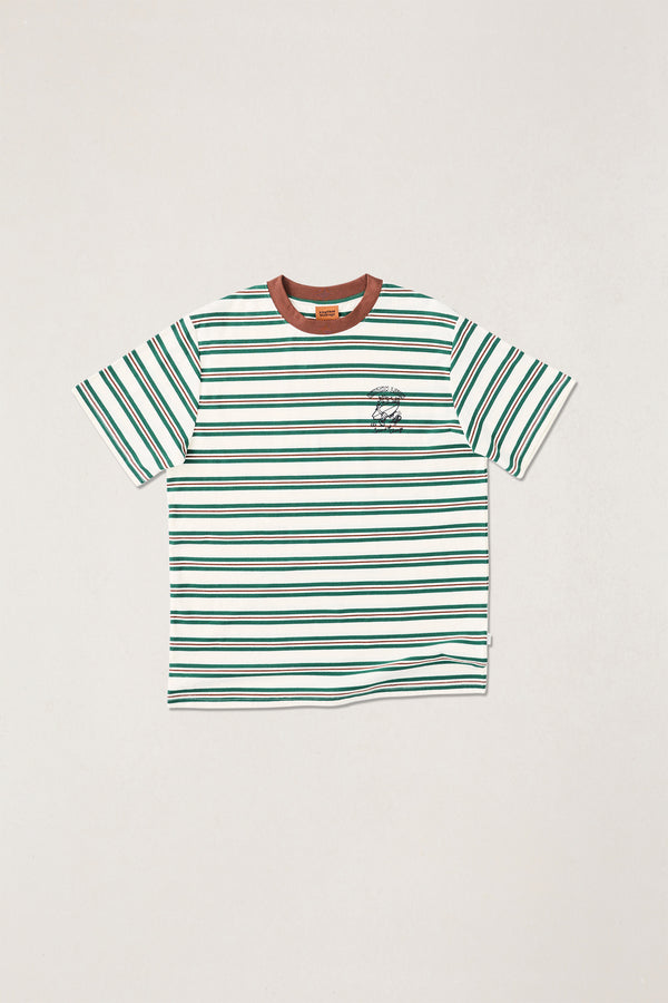 Peace Sun Vintage Stripe Ss T-Shirt White