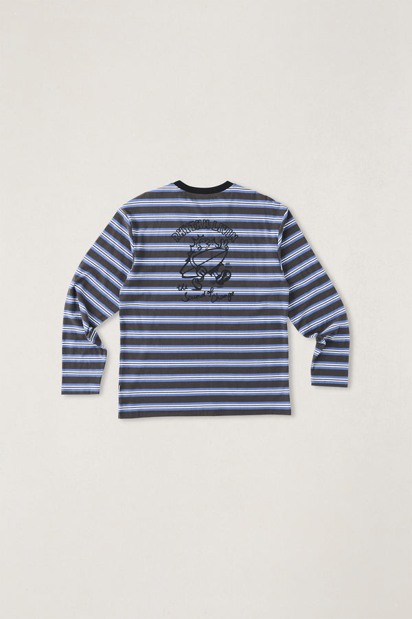 Peace Sun Vintage Stripe Ls T-Shirt Fog