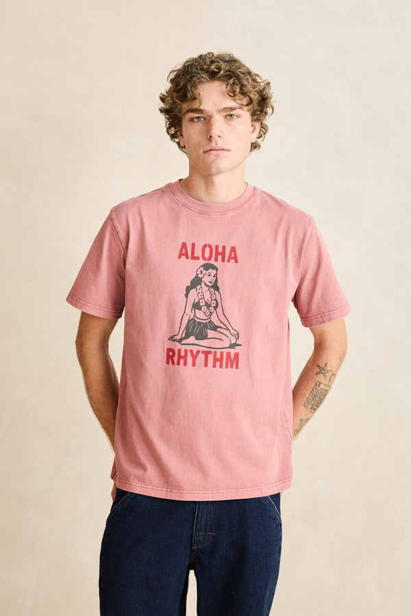 Aloha Rhythm Vintage Ss T-Shirt Dusty Rose