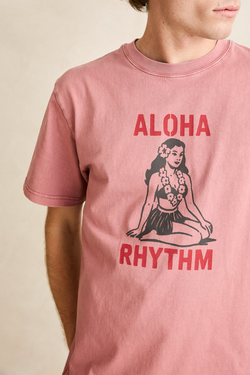 Aloha Rhythm Vintage Ss T-Shirt Dusty Rose