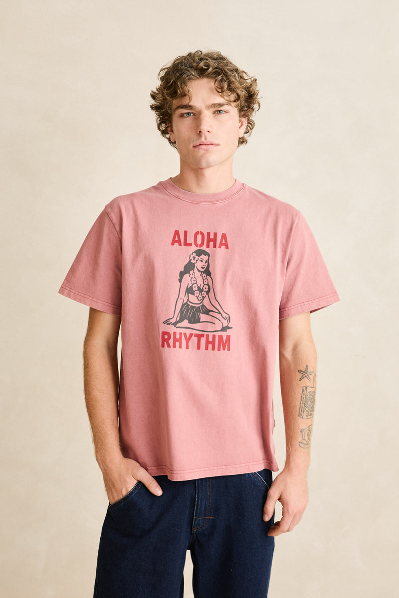 Aloha Rhythm Vintage Ss T-Shirt Dusty Rose