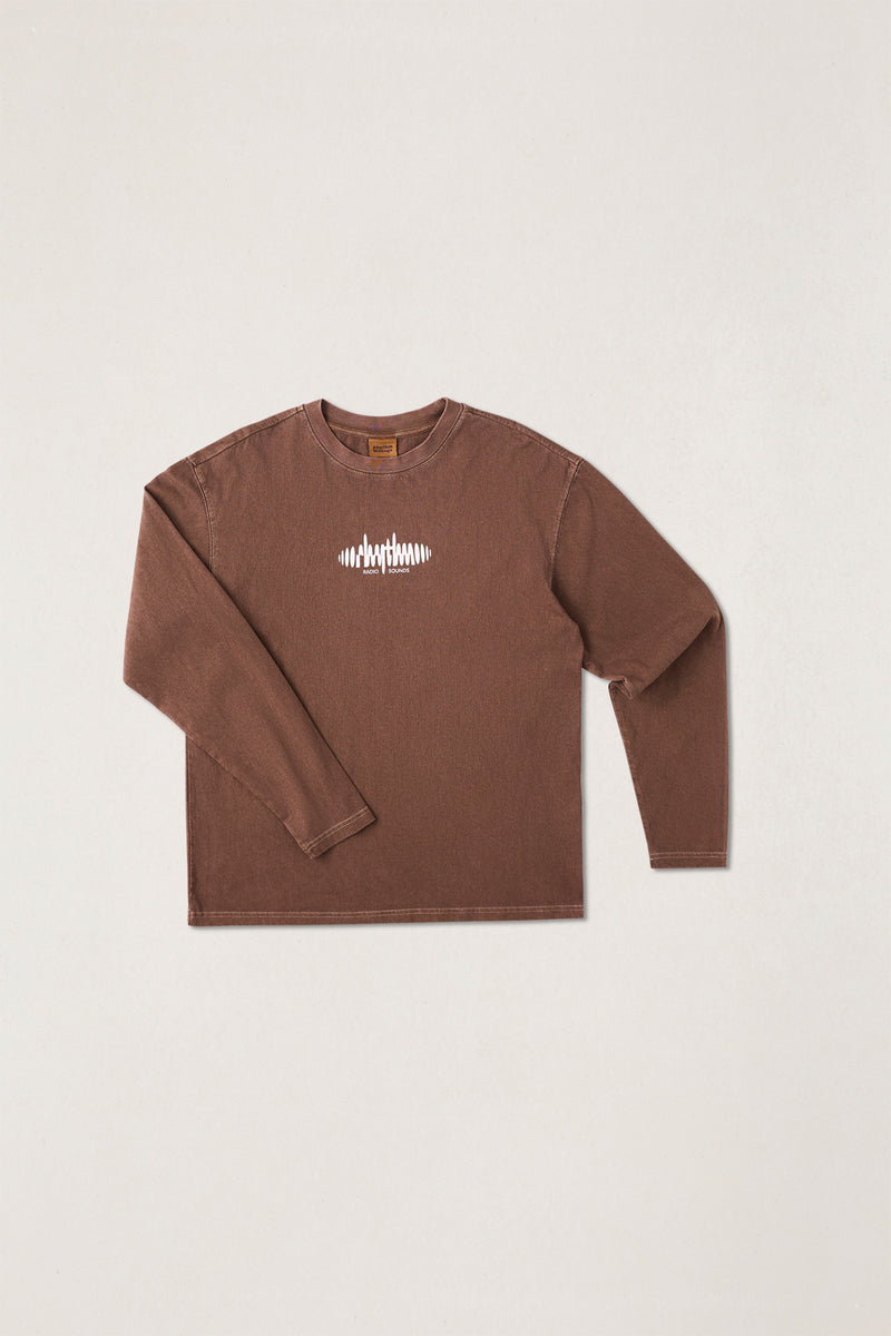 Sounds Contrast Ls T-Shirt Chocolate