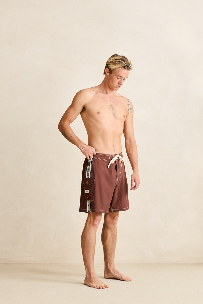 Panel Stripe Trunk Chocolate
