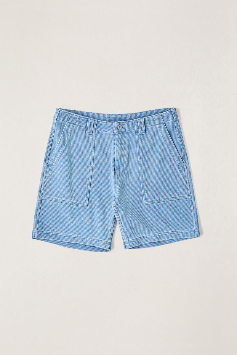 Textured Wale Worn Path Short Stone Wash