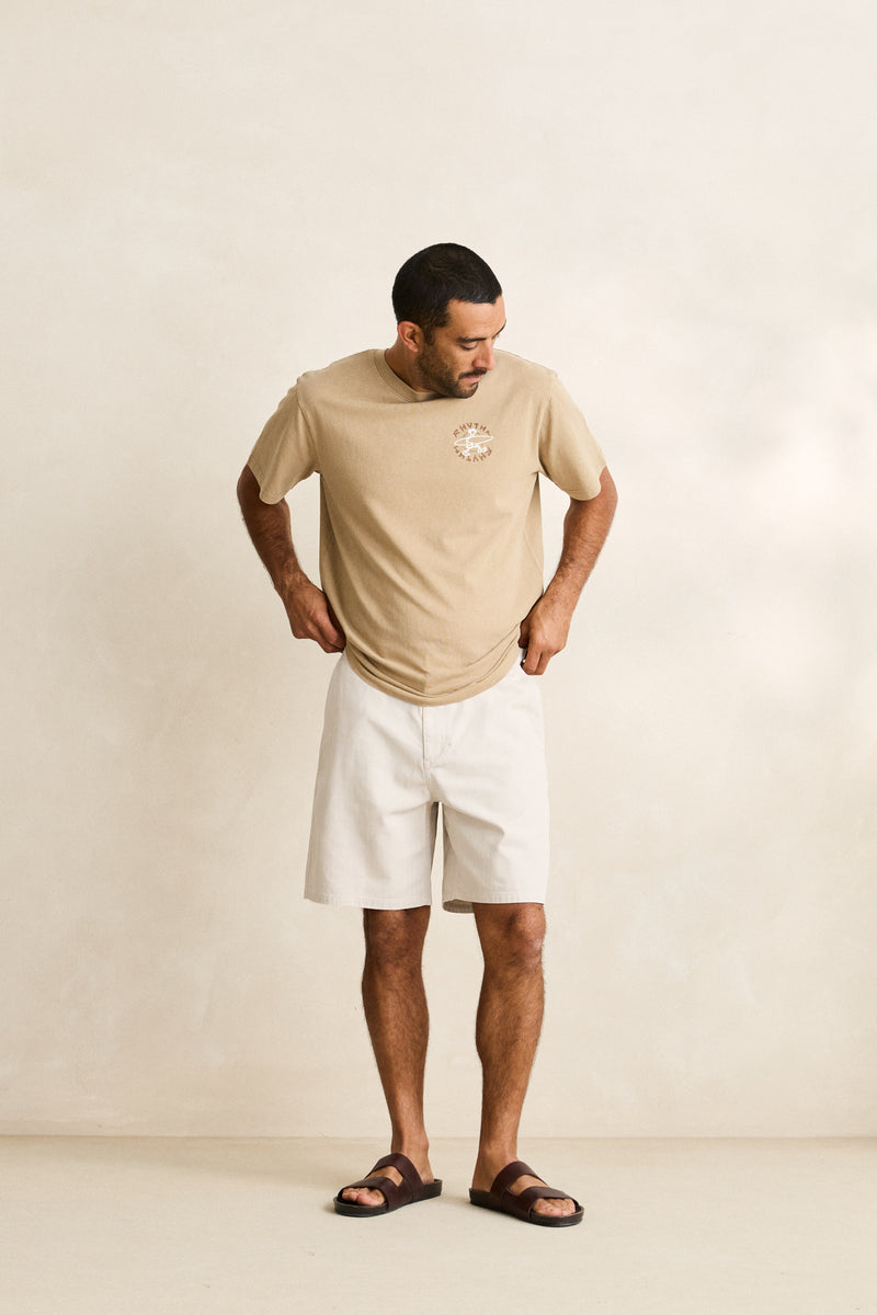 Relaxed Herringbone Short Sand