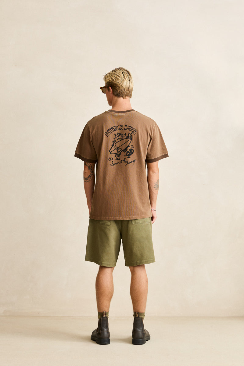 Relaxed Haight Twill Short Washed Olive