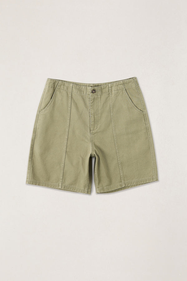 Relaxed Haight Twill Short Washed Olive
