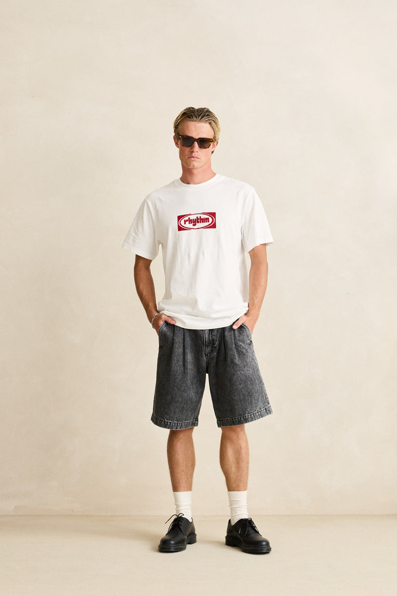 Double Pleated Short Charcoal