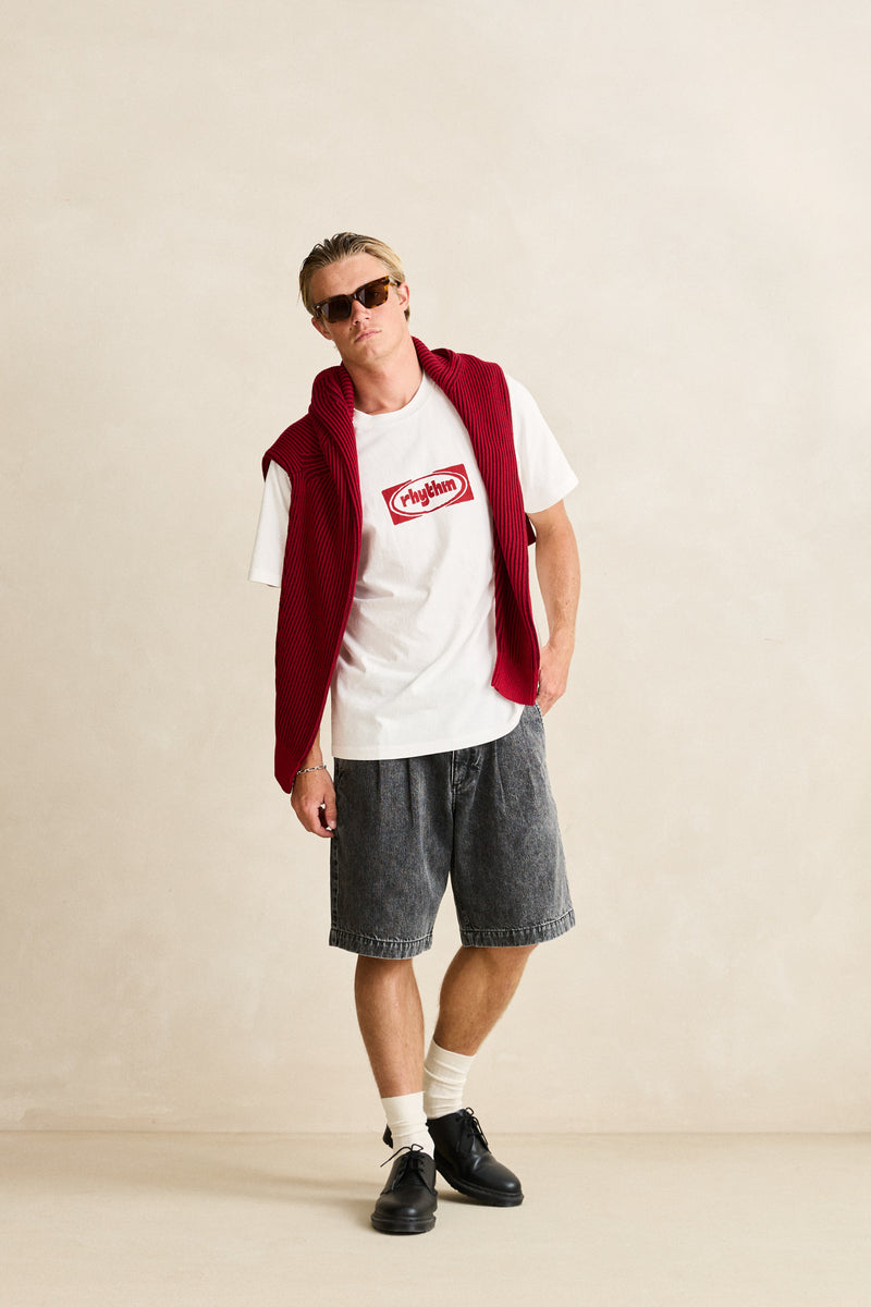 Double Pleated Short Charcoal