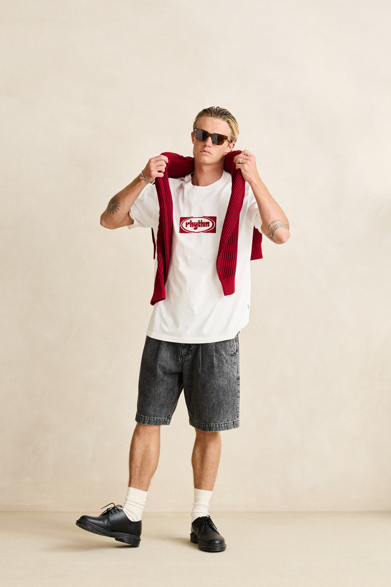 Double Pleated Short Charcoal