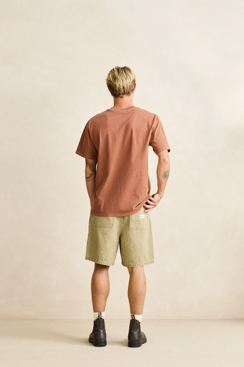 Washed Canvas Short Beige