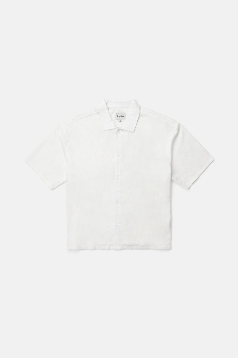 Leads Relaxed Check Ss Shirt White