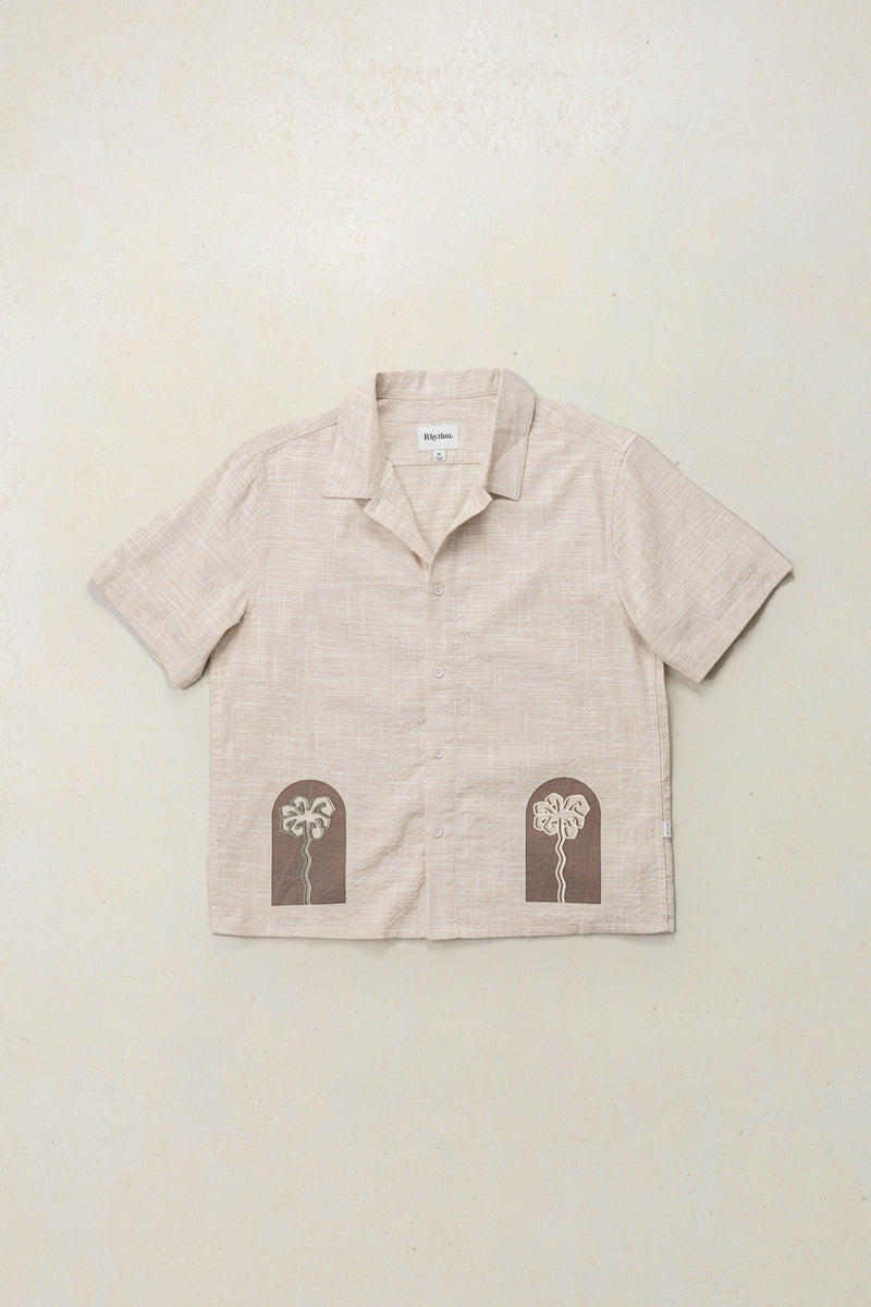 Shaken Crop Ss Shirt Natural