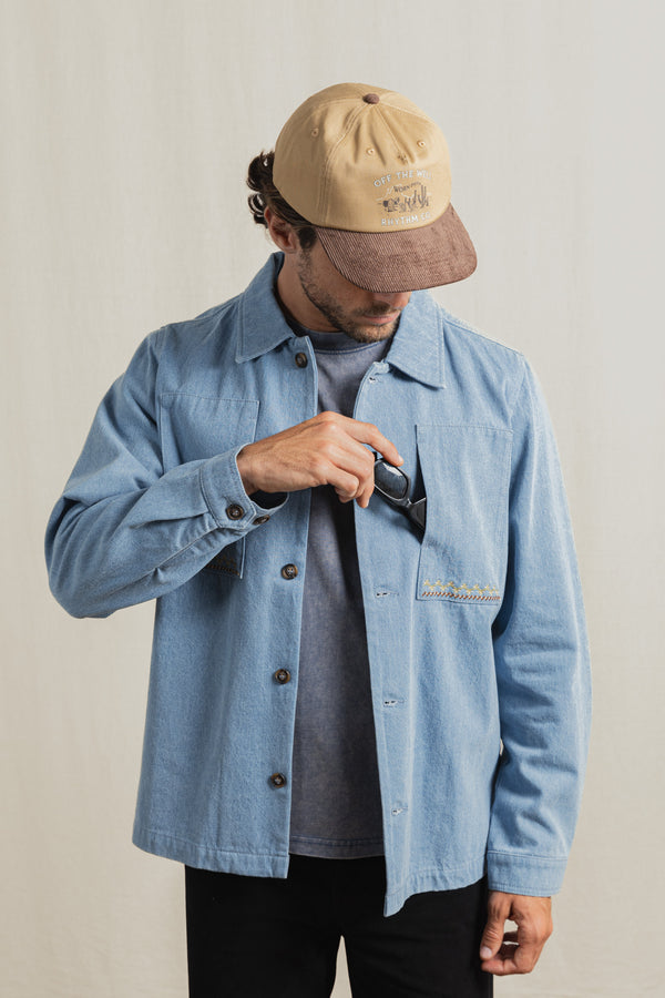 Arguam Ls Overshirt Stone Blue