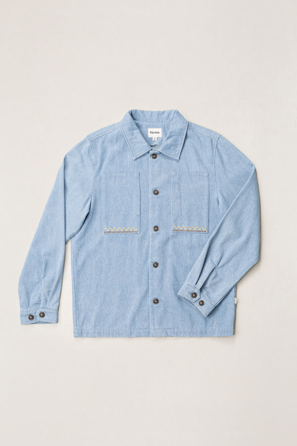 Arguam Ls Overshirt Stone Blue