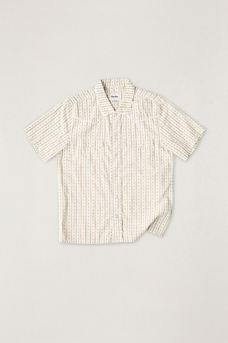 Lone Pine Stripe Ss Shirt Natural