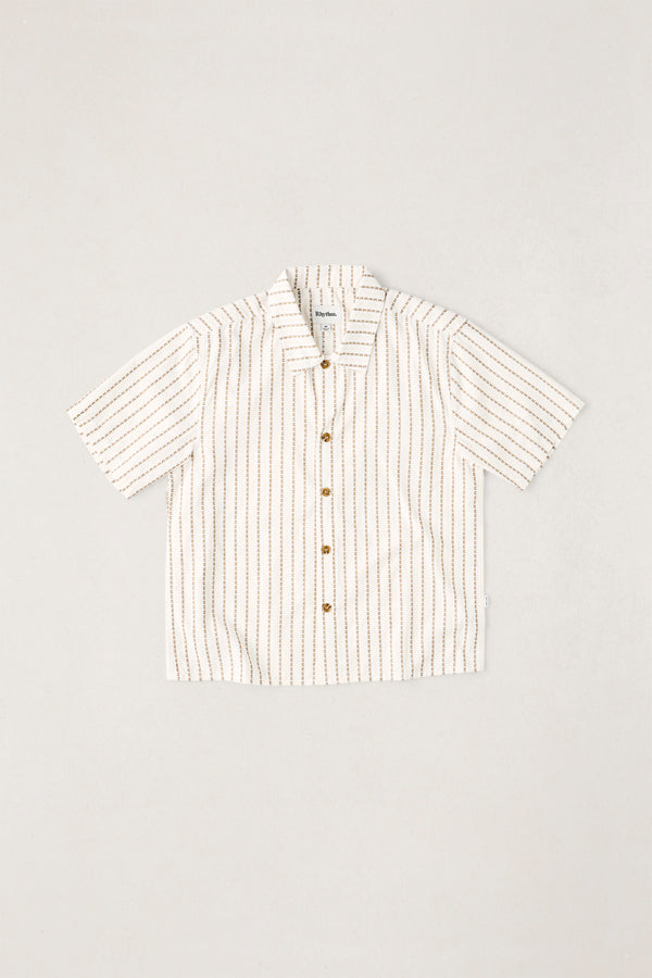 Vacation Stripe Crop Ss Shirt Multi