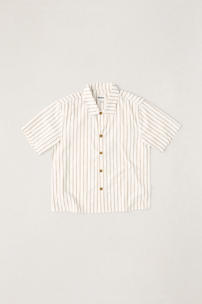 Vacation Stripe Crop Ss Shirt Multi