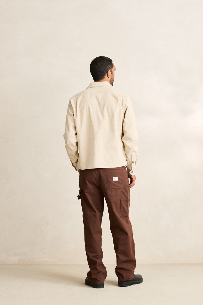 Twill Crop Ls Shirt Natural