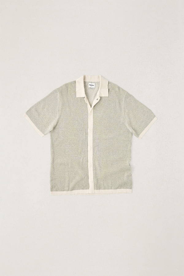 Hi Lo Knit Button Up Natural