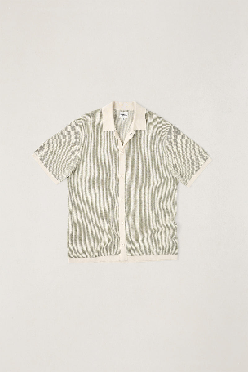 Hi Lo Knit Button Up Natural
