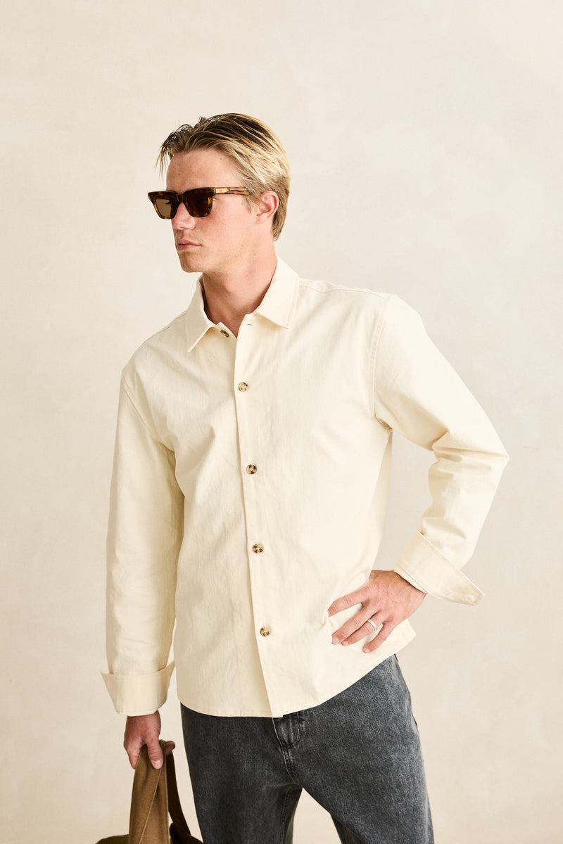 Tack Ls Shirt Off White