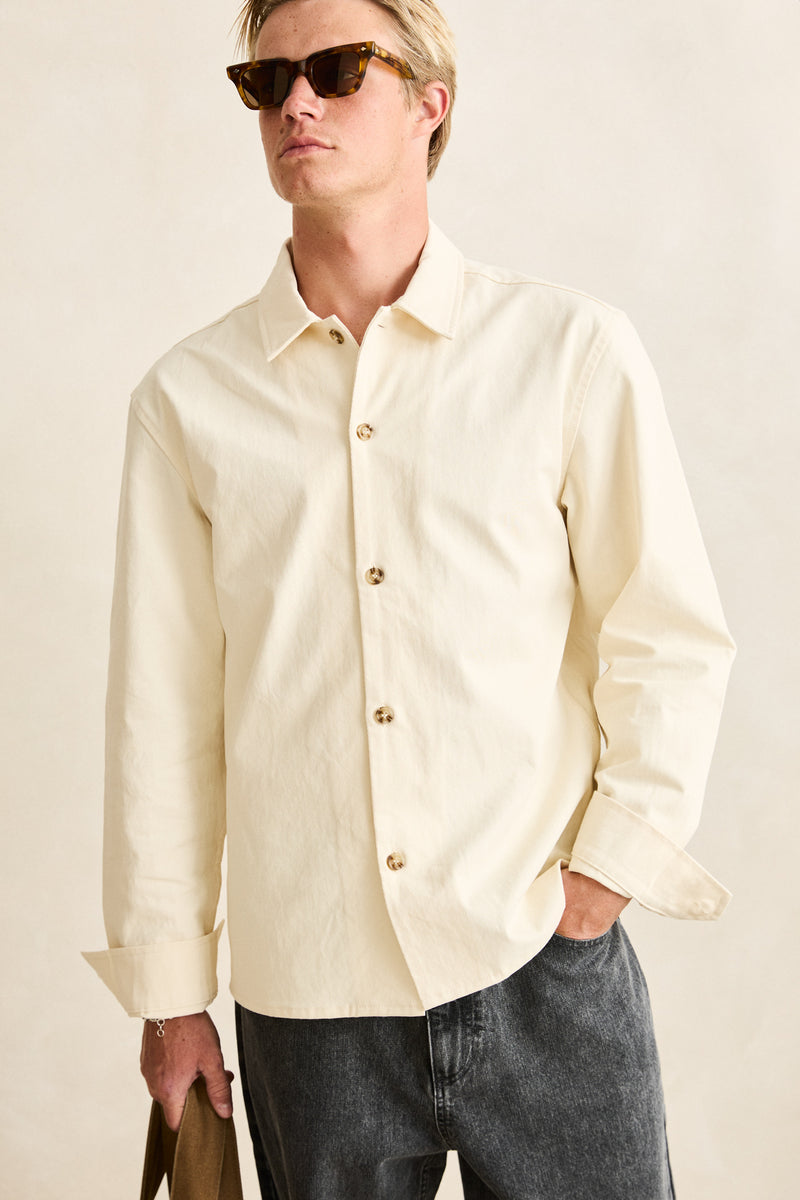 Tack Ls Shirt Off White