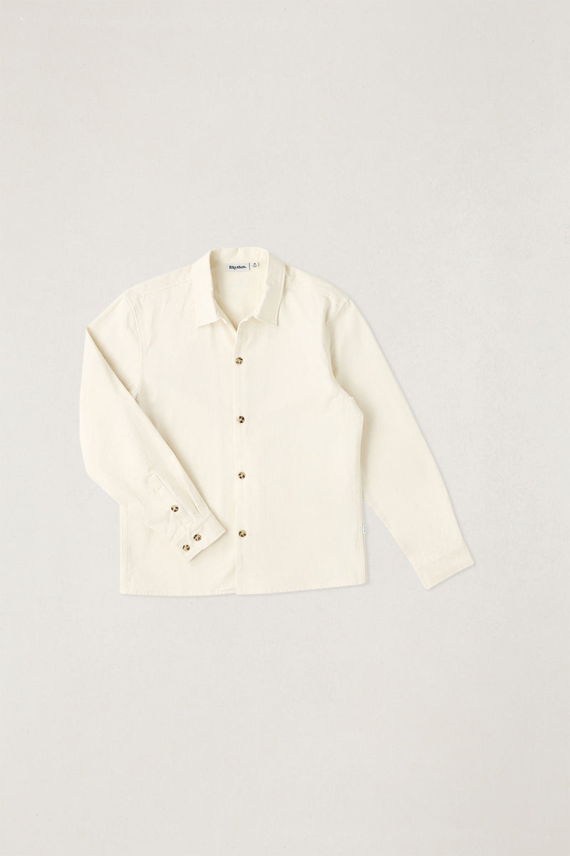 Tack Ls Shirt Off White