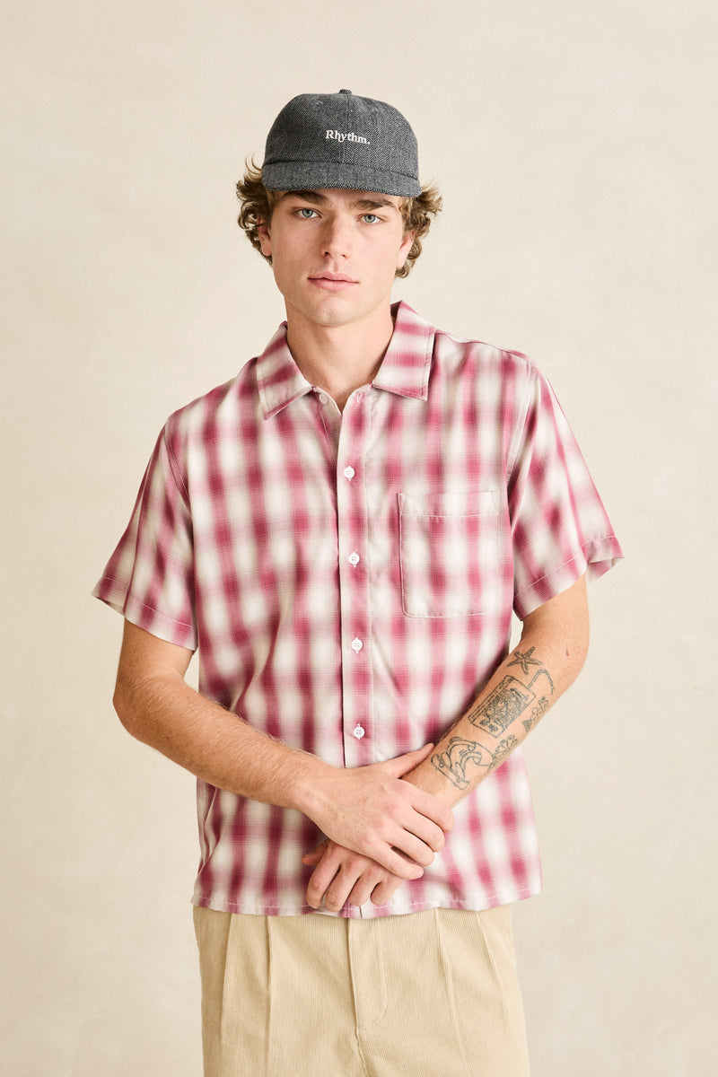 Shadow Check Ss Shirt Vintage Red