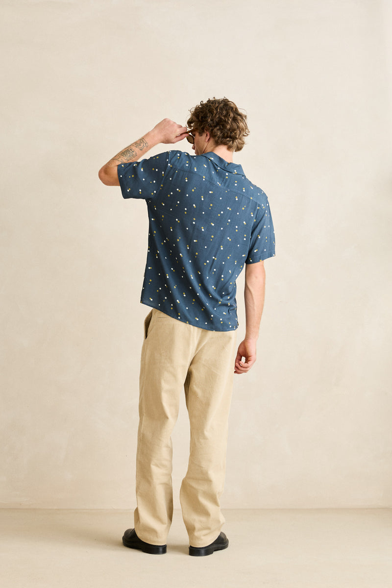 Focus Dot Ss Shirt Navy