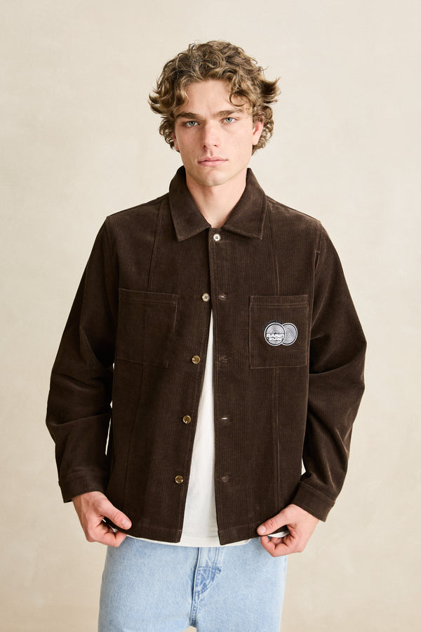 Broadcast Cord Overshirt Chocolate