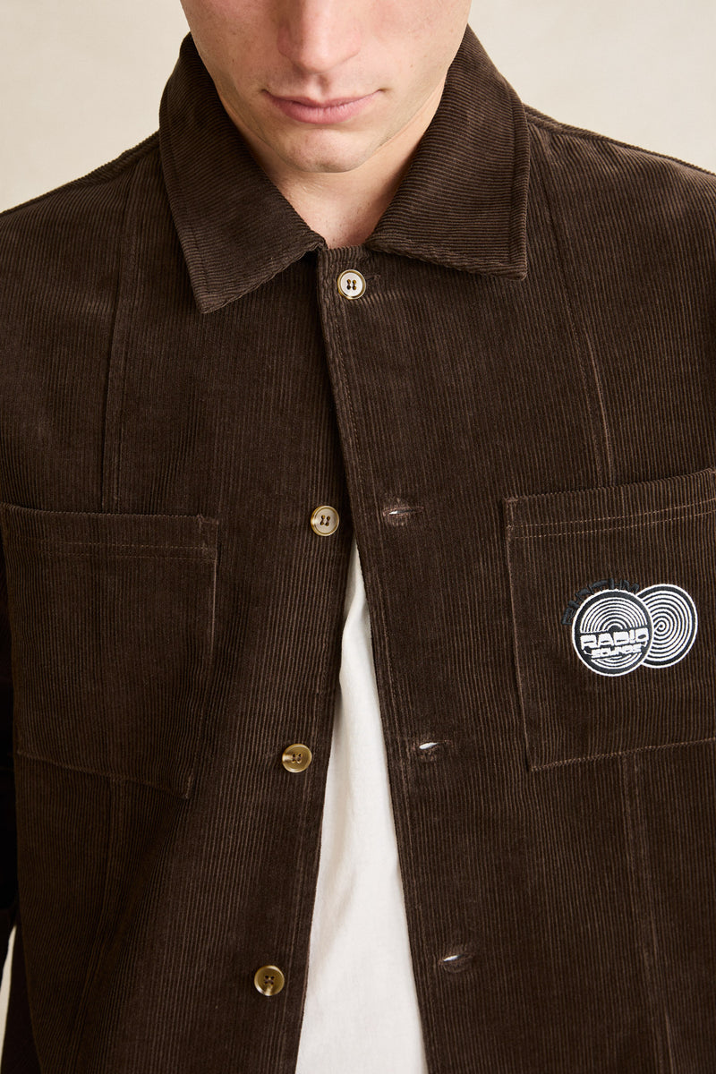 Broadcast Cord Overshirt Chocolate