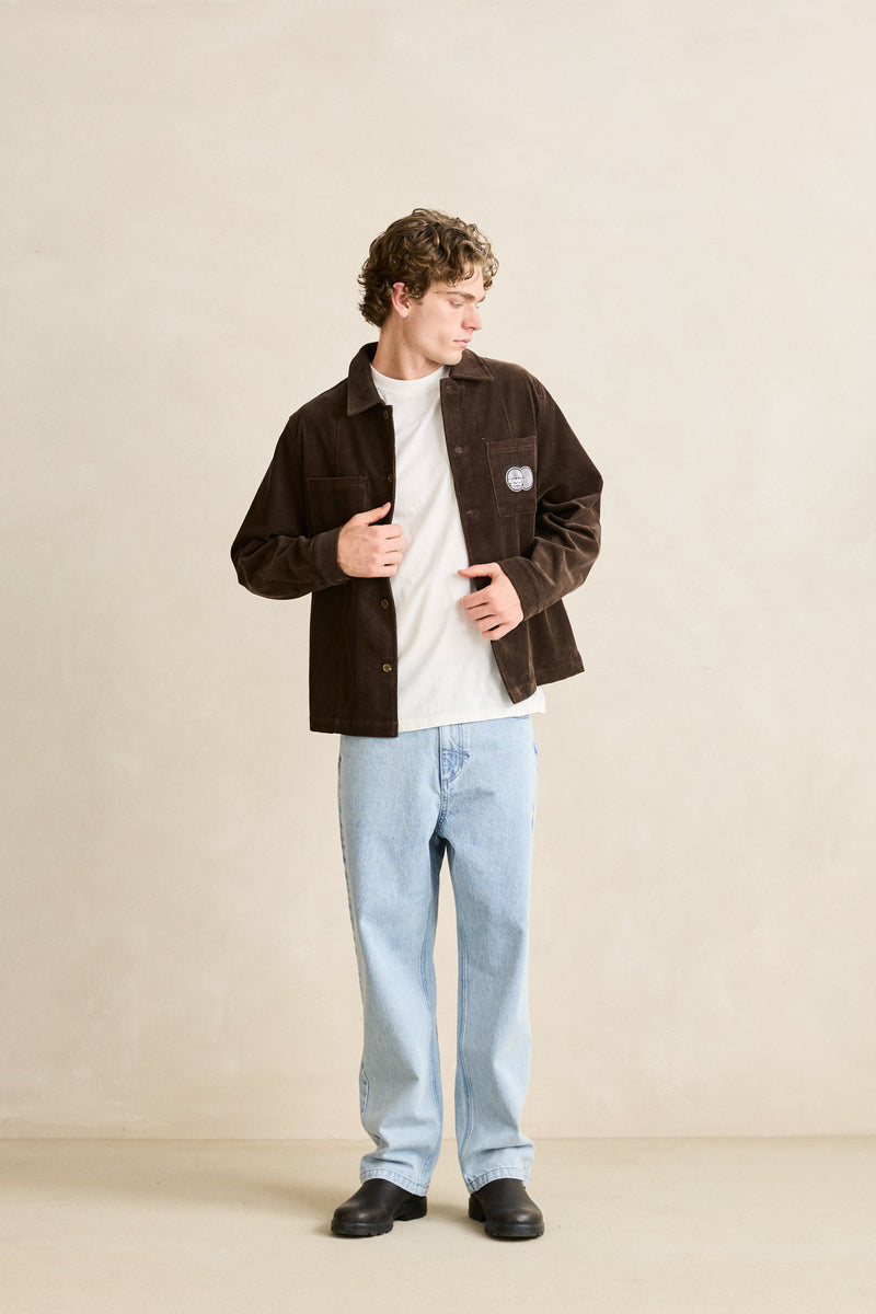 Broadcast Cord Overshirt Chocolate