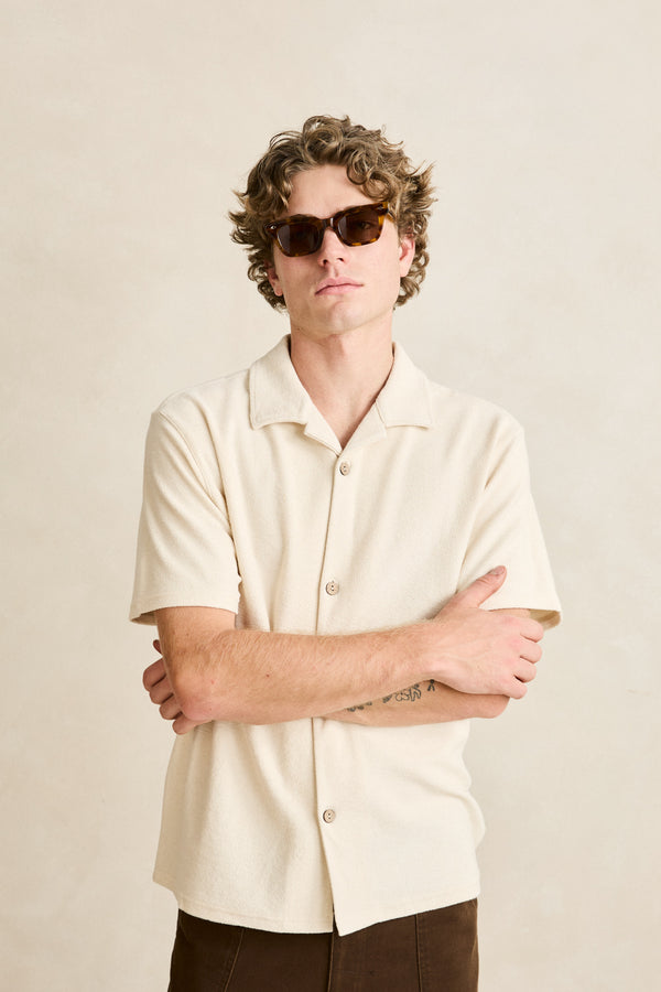 Reverse Terry Ss Shirt Natural