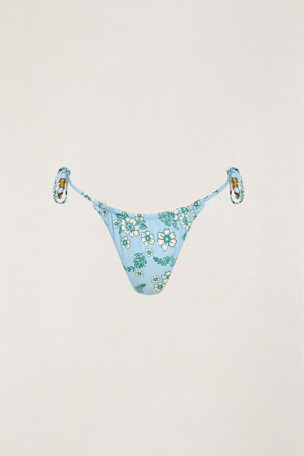 Hamptons Floral Gathered Tie Side Itsy Pant Blue