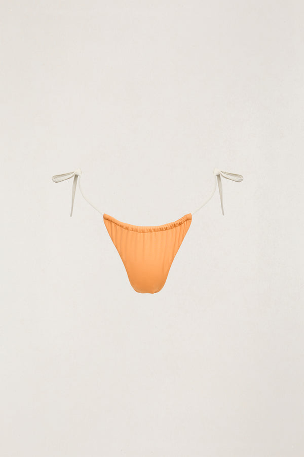 Contrast Gathered Tie Side Itsy Pant Apricot