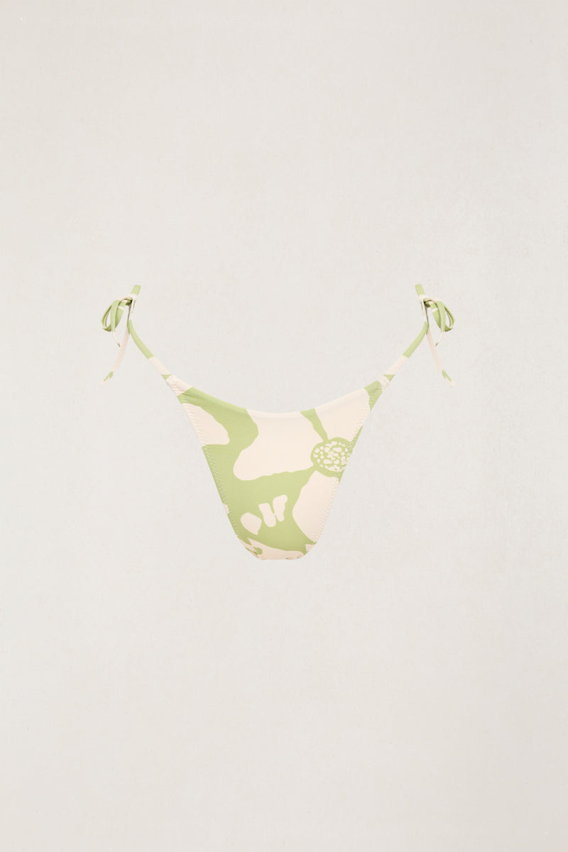 Poppy Floral Tie Side Hi Cut Pant Apple