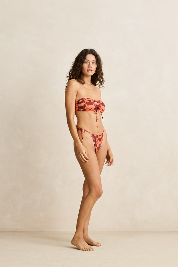 Sundazed Floral Tie Side Itsy Pant Paprika