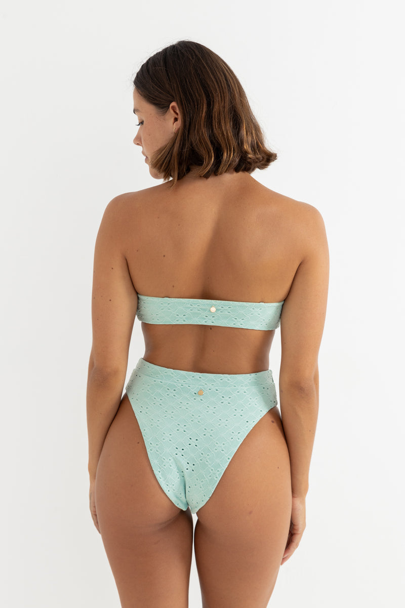 Brighton Eyelet Bandeau Top Mint