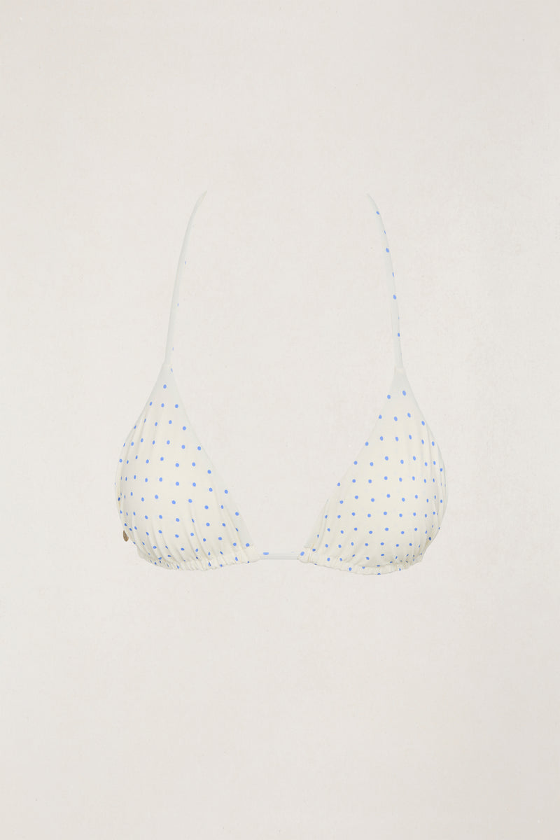 Polka Slide Tri Top Cornflower