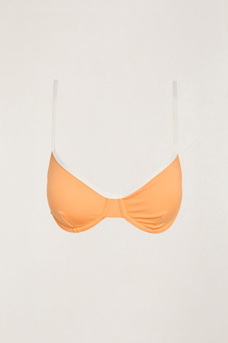 Contrast Underwire Top Apricot