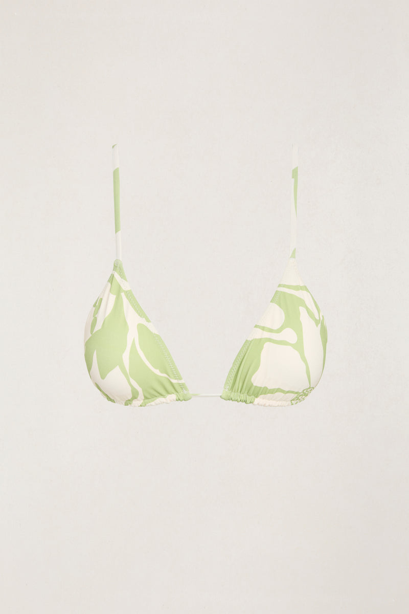 Poppy Floral Slide Tri Top Apple