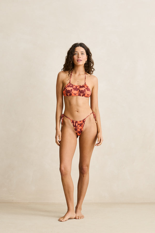 Sundazed Floral Tie Side Itsy Pant Paprika