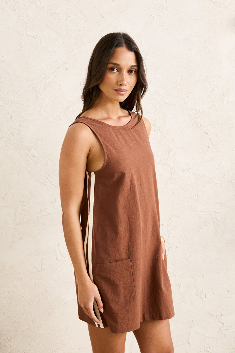 Hanalei Mini Dress Brown