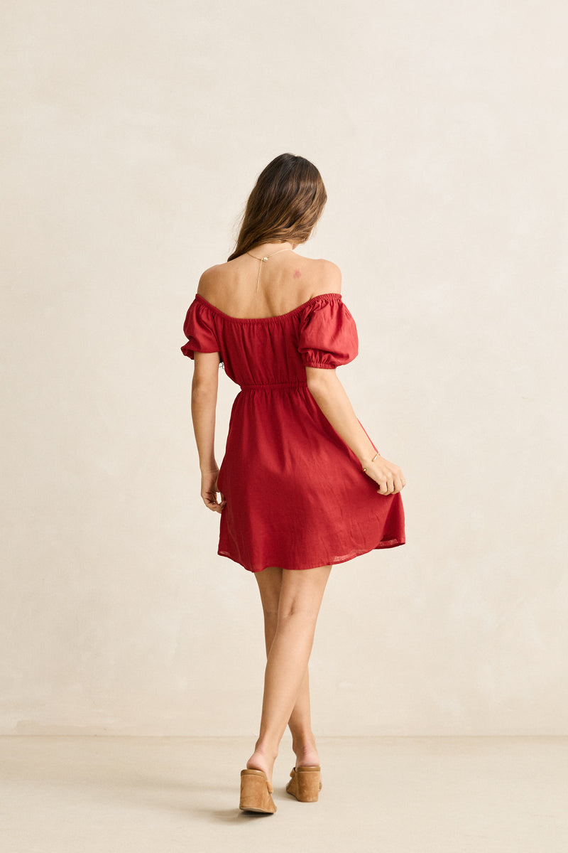 Harlow Mini Dress Red