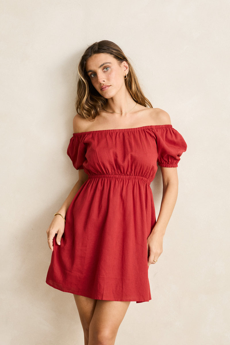 Harlow Mini Dress Red