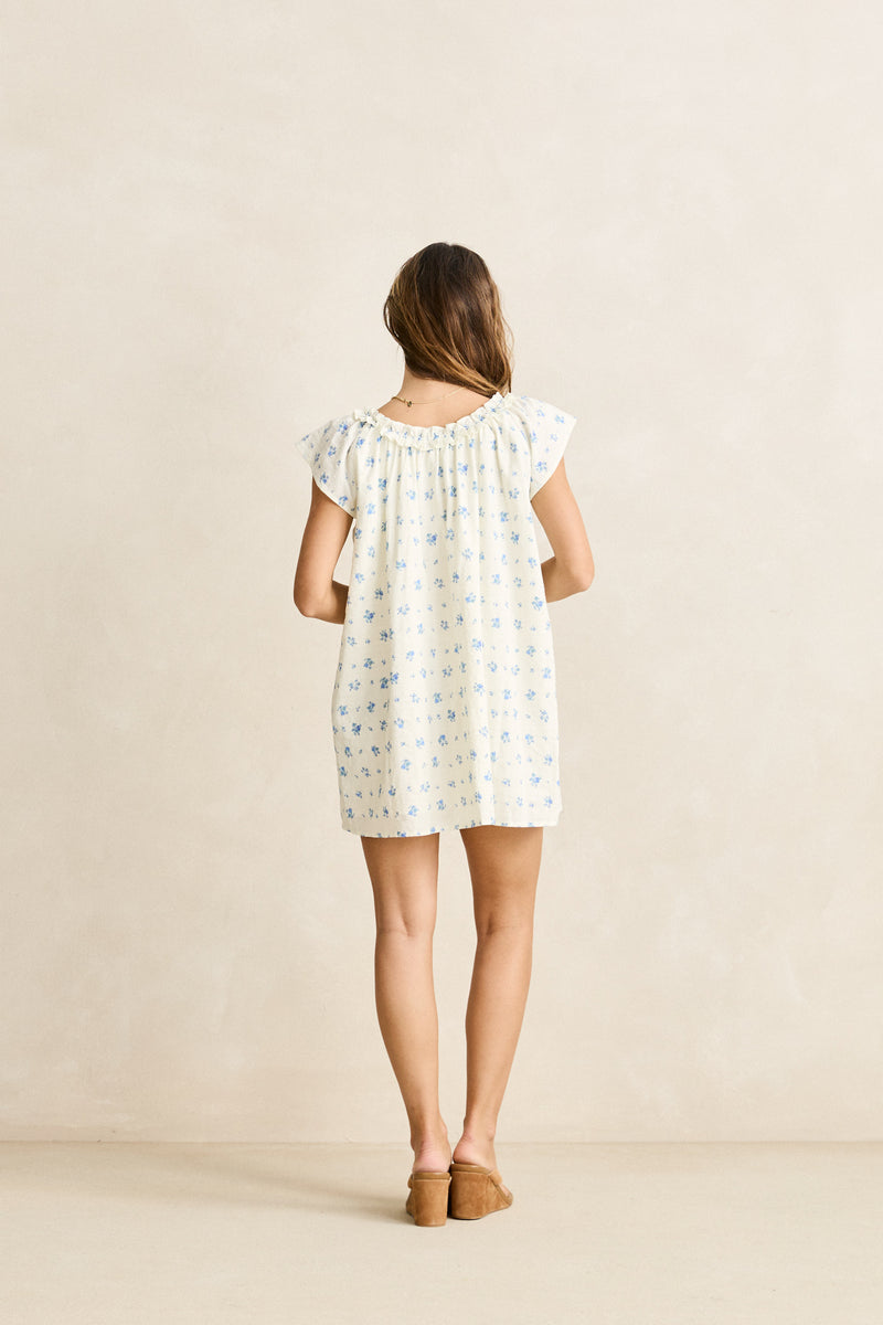Dahlia Frill Dress  Sky