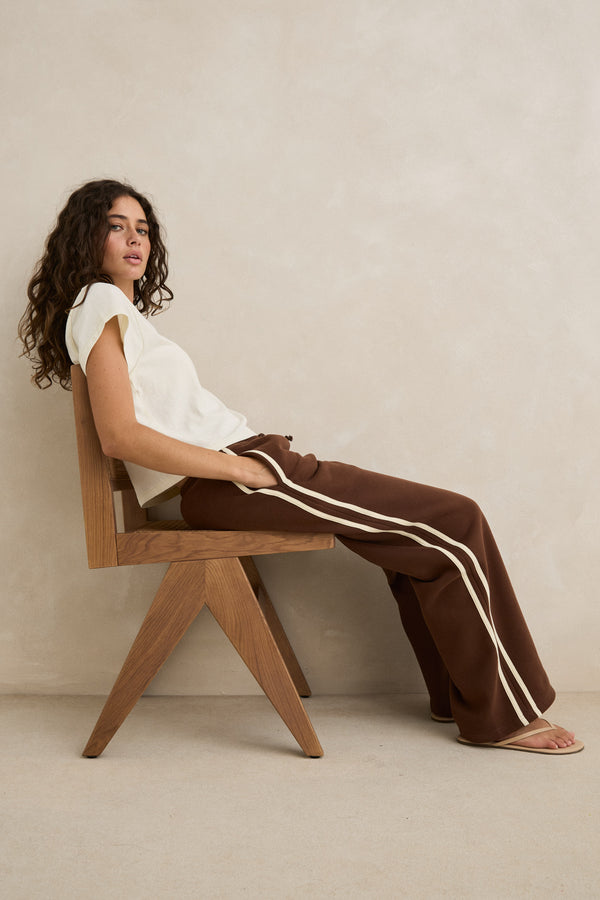 Contrast Trackpant Brown